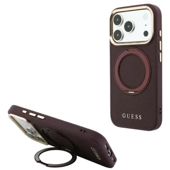 Калъф за iPhone 17 Pro Max - Grained Ring MagSafe - Guess