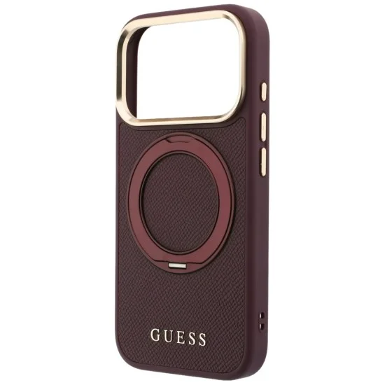 Калъф за iPhone 17 Pro Max - Grained Ring MagSafe - Guess