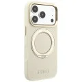 Калъф за iPhone 17 Pro Max - Grained Ring MagSafe - Guess - Бежов