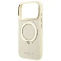 Калъф за iPhone 17 Pro Max - Grained Ring MagSafe - Guess - Бежов