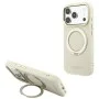 Калъф за iPhone 17 Pro Max - Grained Ring MagSafe - Guess - Бежов
