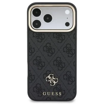 Калъф за iPhone 17 Pro Max - Hardcase 4G Cardslot & Big Strap MagSafe (GUBPHUP18XP4SM44CK) - Guess - Черен