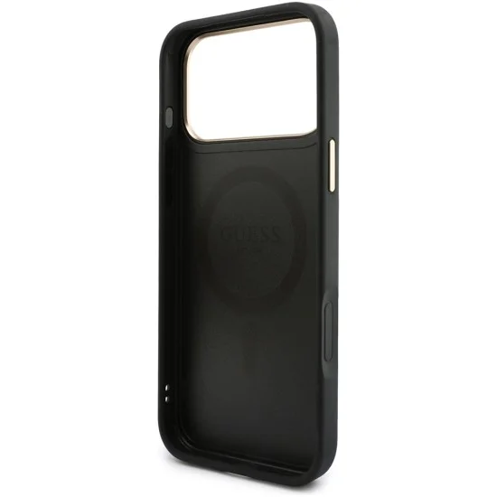 Калъф за iPhone 17 Pro Max - Hardcase 4G Cardslot & Big Strap MagSafe (GUBPHUP18XP4SM44CK) - Guess - Черен
