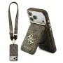 Калъф за iPhone 17 Pro Max - Hardcase 4G Cardslot & Big Strap MagSafe (GUBPHUP18XP4SM44CW) - Guess - Кафяв