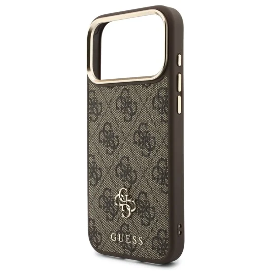 Калъф за iPhone 17 Pro Max - Hardcase 4G Cardslot & Big Strap MagSafe (GUBPHUP18XP4SM44CW) - Guess - Кафяв