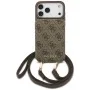 Калъф за iPhone 17 Pro Max - Hardcase 4G Crossbody Cardslot (GUHCP18XCB4GB) - Guess - Кафяв