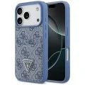 Калъф за iPhone 17 Pro Max - Hardcase 4G Double Card Triangle (GUHCP18XP4TPB) - Guess - Син
