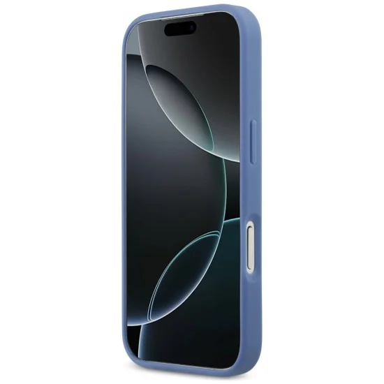 Калъф за iPhone 17 Pro Max - Hardcase 4G Double Card Triangle (GUHCP18XP4TPB) - Guess - Син
