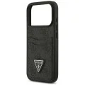 Калъф за iPhone 17 Pro Max - Hardcase 4G Double Card Triangle (GUHCP18XP4TPK) - Guess - Черен