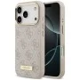 Калъф за iPhone 17 Pro Max - Hardcase 4G Logo Plate MagSafe (GUHMP18XU4GPRP) - Guess - Розов