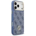 Калъф за iPhone 17 Pro Max - Hardcase 4G Strass Logo MagSafe (GUHMP18XP4GRMDEB) - Guess - Син
