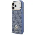 Калъф за iPhone 17 Pro Max - Hardcase 4G Strass Logo MagSafe (GUHMP18XP4GRMDEB) - Guess - Син