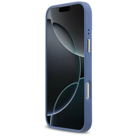 Калъф за iPhone 17 Pro Max - Hardcase 4G Strass Logo MagSafe (GUHMP18XP4GRMDEB) - Guess - Син