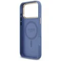 Калъф за iPhone 17 Pro Max - Hardcase 4G Strass Logo MagSafe (GUHMP18XP4GRMDEB) - Guess - Син