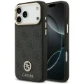 Калъф за iPhone 17 Pro Max - Hardcase 4G Strass Logo MagSafe (GUHMP18XP4GRMDEK) - Guess - Черен