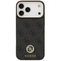 Калъф за iPhone 17 Pro Max - Hardcase 4G Strass Logo MagSafe (GUHMP18XP4GRMDEK) - Guess - Черен