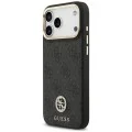 Калъф за iPhone 17 Pro Max - Hardcase 4G Strass Logo MagSafe (GUHMP18XP4GRMDEK) - Guess - Черен