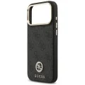 Калъф за iPhone 17 Pro Max - Hardcase 4G Strass Logo MagSafe (GUHMP18XP4GRMDEK) - Guess - Черен