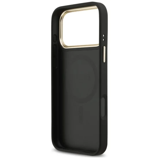 Калъф за iPhone 17 Pro Max - Hardcase 4G Strass Logo MagSafe (GUHMP18XP4GRMDEK) - Guess - Черен