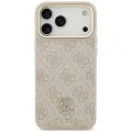 Калъф за iPhone 17 Pro Max - Hardcase 4G Strass Logo MagSafe (GUHMP18XP4GRMDEP) - Guess - Розов
