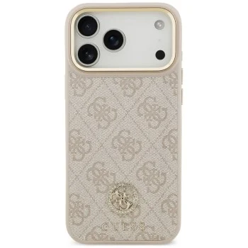 Калъф за iPhone 17 Pro Max - Hardcase 4G Strass Logo MagSafe (GUHMP18XP4GRMDEP) - Guess - Розов