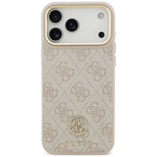 Калъф за iPhone 17 Pro Max - Hardcase 4G Strass Logo MagSafe (GUHMP18XP4GRMDEP) - Guess - Розов