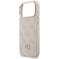 Калъф за iPhone 17 Pro Max - Hardcase 4G Strass Logo MagSafe (GUHMP18XP4GRMDEP) - Guess - Розов