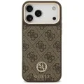 Калъф за iPhone 17 Pro Max - Hardcase 4G Strass Logo MagSafe (GUHMP18XP4GRMDEW) - Guess - Кафяв
