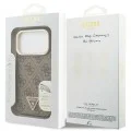 Калъф за iPhone 17 Pro Max - Hardcase 4G Triangle Logo & Stand Camera MagSafe (GUHMP18XPCS4GPTW) - Guess - Кафяв