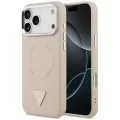 Калъф за iPhone 17 Pro Max - Hardcase Triangle Logo MagSafe (GUHMP18XPSDTSCMP) - Guess - Розов