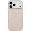 Калъф за iPhone 17 Pro Max - Hardcase Triangle Logo MagSafe (GUHMP18XPSDTSCMP) - Guess - Розов