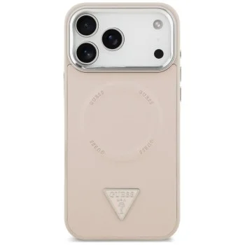 Калъф за iPhone 17 Pro Max - Hardcase Triangle Logo MagSafe (GUHMP18XPSDTSCMP) - Guess - Розов