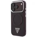 Калъф за iPhone 17 Pro Max - Hardcase Triangle Logo MagSafe (GUHMP18XPSDTSCMU) - Guess - Бордо