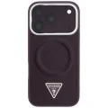 Калъф за iPhone 17 Pro Max - Hardcase Triangle Logo MagSafe (GUHMP18XPSDTSCMU) - Guess - Бордо