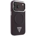 Калъф за iPhone 17 Pro Max - Hardcase Triangle Logo MagSafe (GUHMP18XPSDTSCMU) - Guess - Бордо