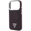 Калъф за iPhone 17 Pro Max - Hardcase Triangle Logo MagSafe (GUHMP18XPSDTSCMU) - Guess - Бордо