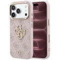 Калъф за iPhone 17 Pro Max - Leather 4G Big Strass Logo (GUHCP18X6P4DSMLP) - Guess - Розов