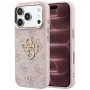Калъф за телефон за iPhone 18 Pro Max / iPhone 17 Pro Max Leather 4G Big Strass Logo (GUHCP18X6P4DSMLP) - Guess - Розов