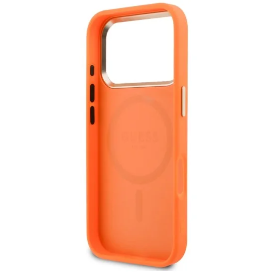 Калъф за iPhone 17 Pro Max - Leather Perforated 4G MagSafe (GUHMP18X5PG4SRGO) - Guess - Оранжев