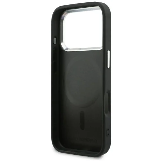Калъф за iPhone 17 Pro Max - Leather Point and C Sketch MagSafe (KLHMP18X6PCCPRK) - Karl Lagerfeld - Черен
