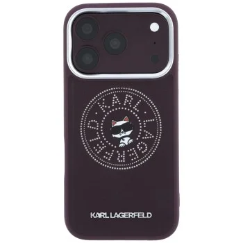 Калъф за телефон за iPhone 18 Pro Max / iPhone 17 Pro Max Leather Point and C Sketch MagSafe (KLHMP18X6PCCPRR) - Karl Lagerfeld - Бордо