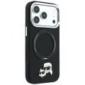 Калъф за iPhone 17 Pro Max - Leather Ring Stand 360 KC Pin MagSafe (KLHMP18XPSRSKCHK) - Karl Lagerfeld - Черен