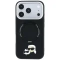 Калъф за iPhone 17 Pro Max - Leather Ring Stand 360 KC Pin MagSafe (KLHMP18XPSRSKCHK) - Karl Lagerfeld - Черен