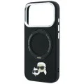 Калъф за iPhone 17 Pro Max - Leather Ring Stand 360 KC Pin MagSafe (KLHMP18XPSRSKCHK) - Karl Lagerfeld - Черен