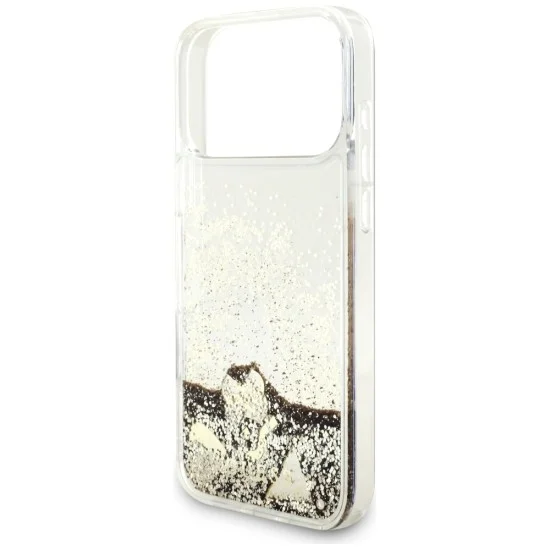 Калъф за iPhone 17 Pro Max - Liquid Glitter Charms (GUHCP18XGLHFLGO) - Guess - Златист
