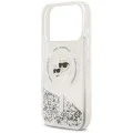 Калъф за iPhone 17 Pro Max - Liquid Glitter KC Heads MagSafe (KLHMP18XLGKCSGH) - Karl Lagerfeld - Прозрачен