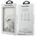 Калъф за iPhone 17 Pro Max - Liquid Glitter KC Heads MagSafe (KLHMP18XLGKCSGH) - Karl Lagerfeld - Прозрачен