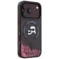 Калъф за iPhone 17 Pro Max - Liquid Glitter KC Heads MagSafe (KLHMP18XLGKCSGR) - Karl Lagerfeld - Бордо