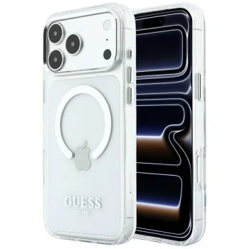Калъф за телефон за iPhone 18 Pro Max / iPhone 17 Pro Max Metal Outline MagSafe (GUHMP18XHTRMS) - Guess - Сребрист
