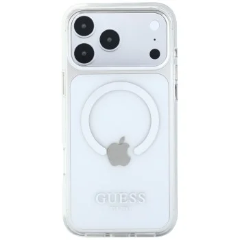 Калъф за телефон за iPhone 18 Pro Max / iPhone 17 Pro Max Metal Outline MagSafe (GUHMP18XHTRMS) - Guess - Сребрист